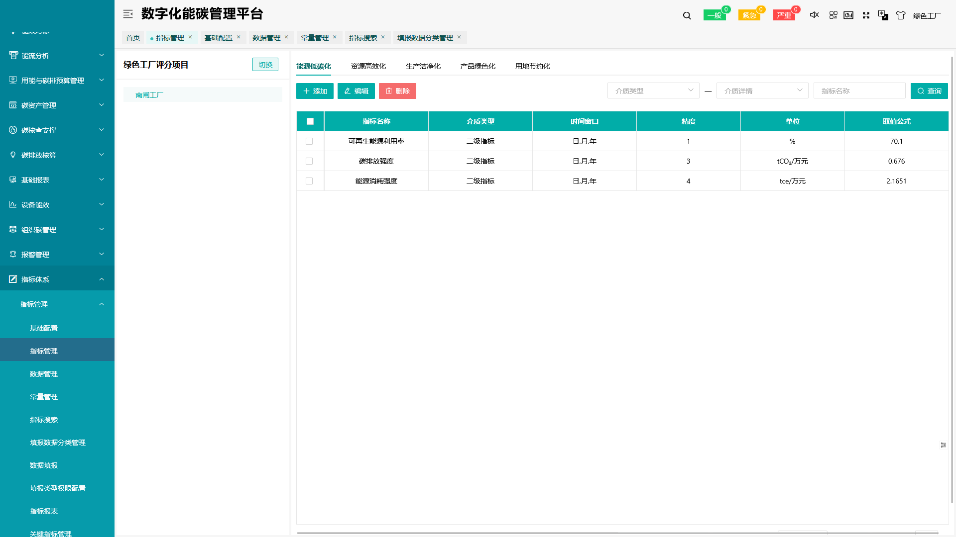 安科瑞能碳管理平台助力工业企业和园区申报绿色工厂